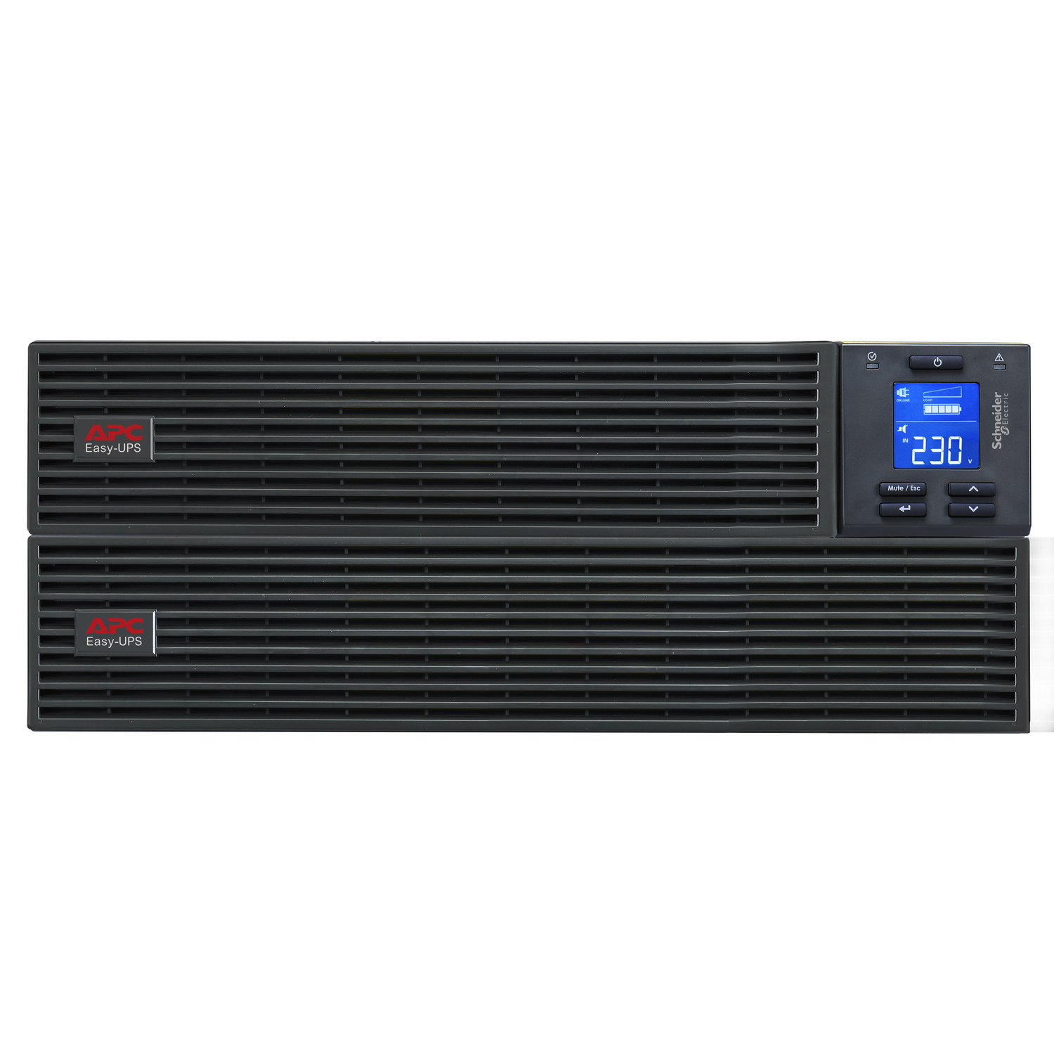 APC Easy UPS On-Line, 3kVA/2400W, Rackmount 4U, 230V, 6x IEC C13 + 1x IEC C19 outlets, Intelligent Card Slot, LCD, Extended Runtime, W/ rail kit
