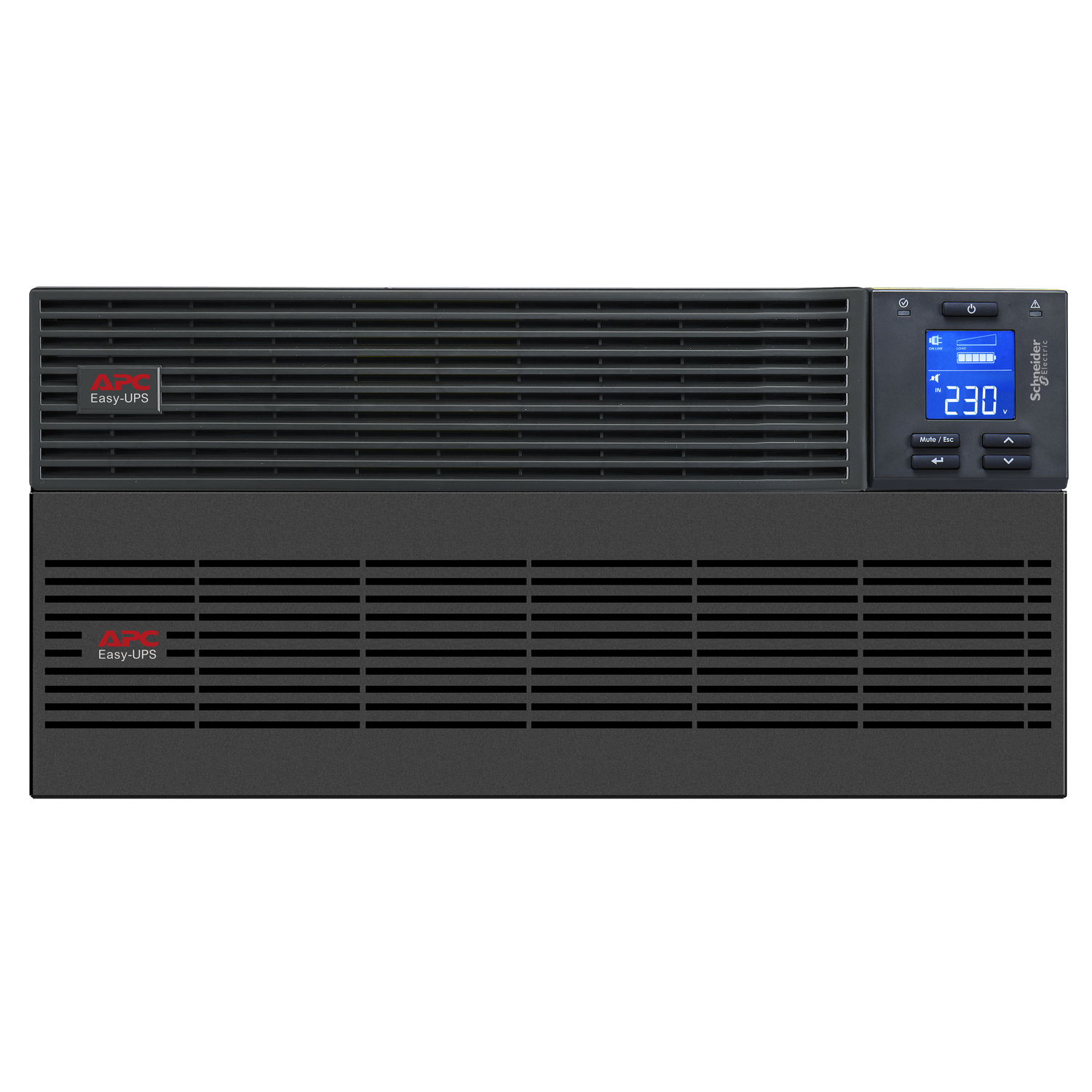 APC Easy UPS On-Line, 10kVA/10kW, Rackmount 5U, 230V, Hard wire 3-wire(1P+N+E) outlet, Intelligent Card Slot, LCD, Extended Runtime, W/ Rail Kit