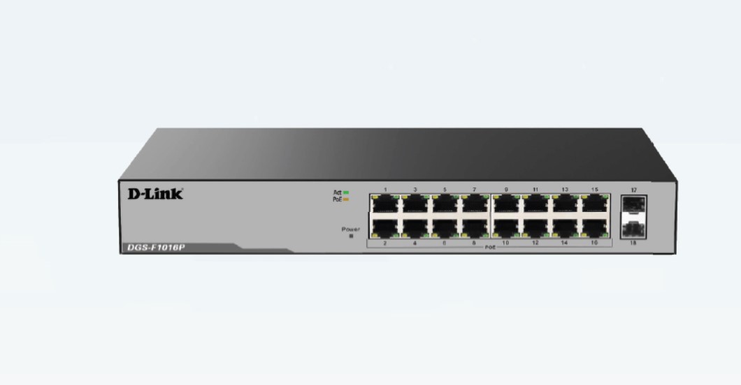 DLINK SWITCH 16PORT 10/100/1000BASE-T DGS-F1016P