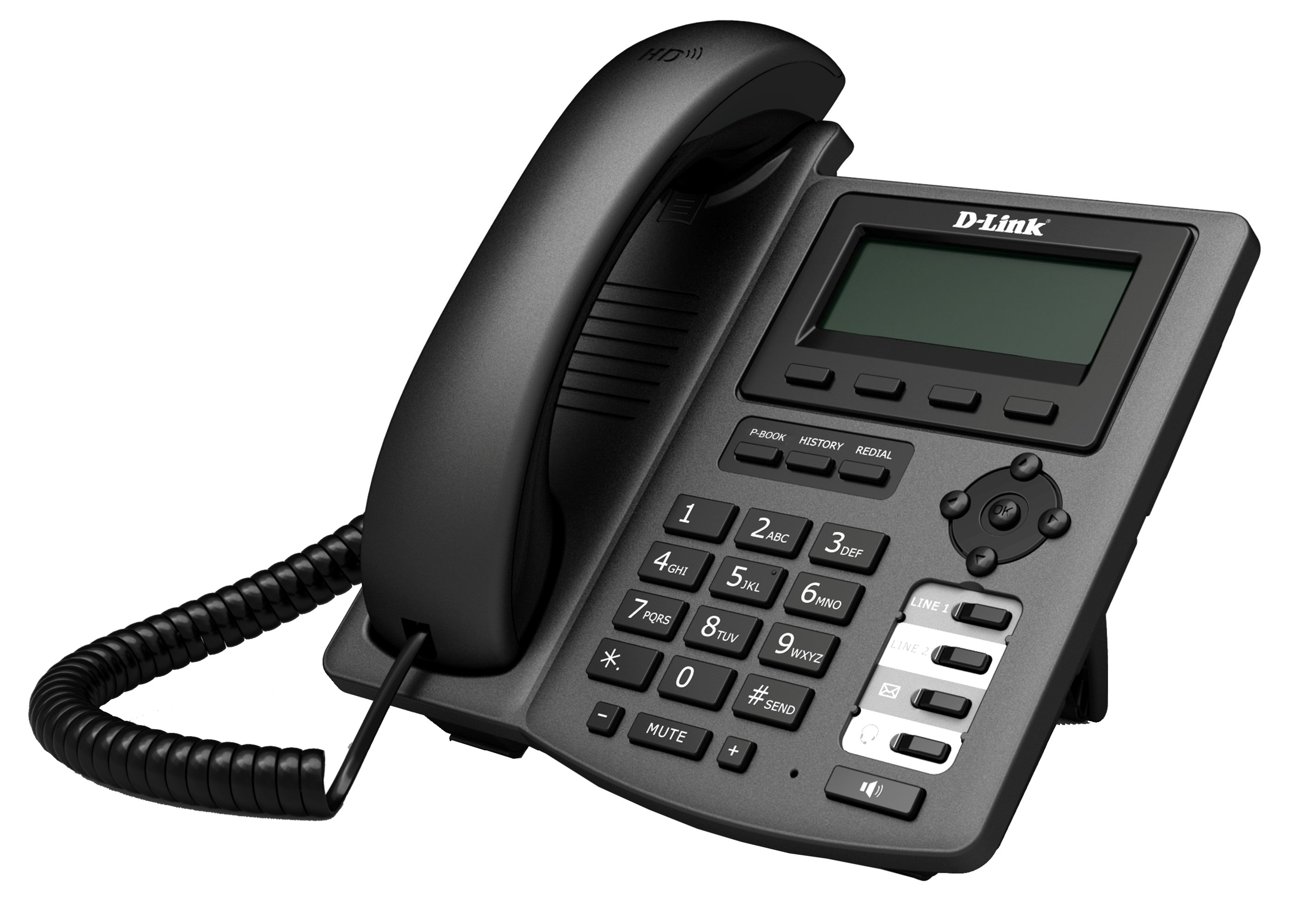 SIP Color LCD IP Phone with 1 x Gigbit PoE port, 1 x Gigabit LAN port , VLAN support, 2 SIP accounts, 2.8inch Color LCD display (without power adaptor)