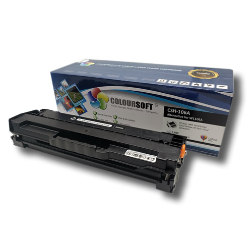 HP 106A (W1106A) Toner – ColourSoft Compatible Black Laser Cartridge