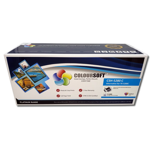 TK 5280 Toner Cartridge Kyocera Cyan by ColourSoft 1T02TWCNL0