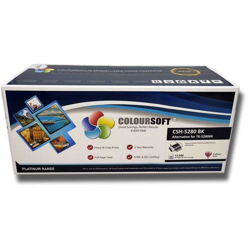 TK 5280K Toner Cartridge Kyocera Black by ColourSoft  1T02TW0NL0