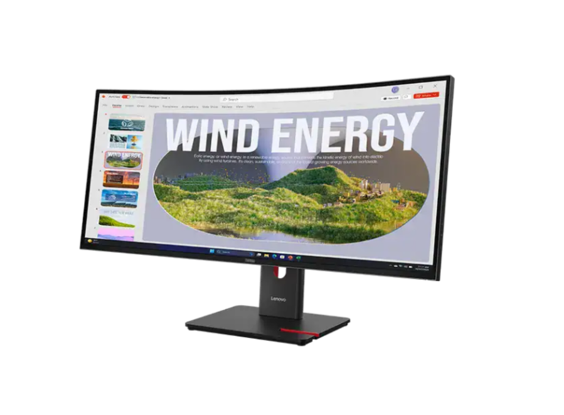 LENOVO ThinkVision T34WD-40 34" Curved UWQHD USB-C Docking Monitor