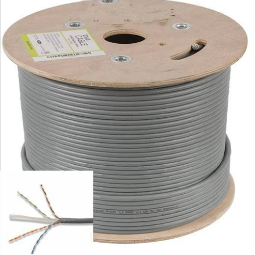 D-LINK Cat6 UTP 24 AWG PVC Solid Cable - 305m/Roll - Grey Colour