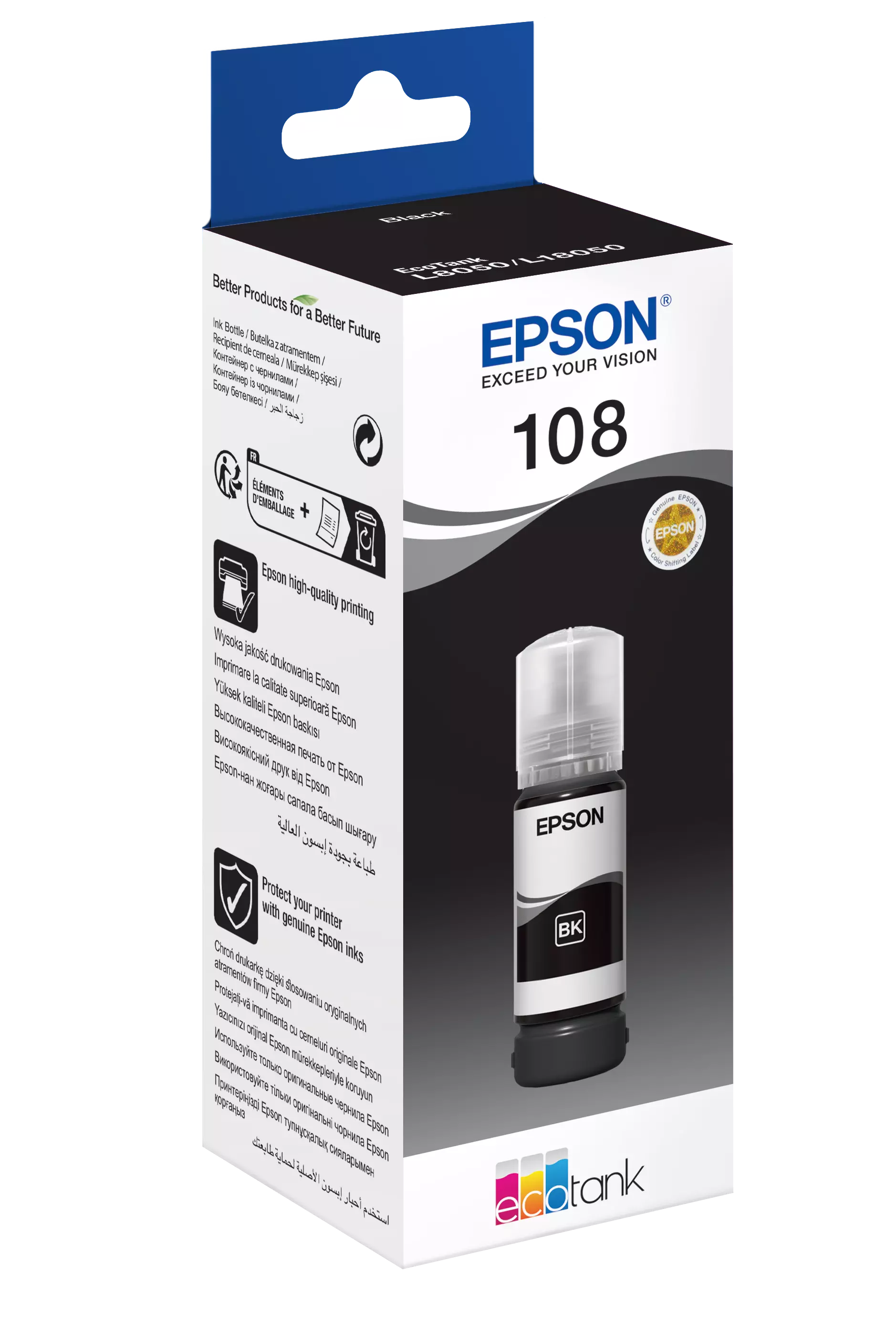 EPSON 108 EcoTank Black ink bottle 70.0 ml Black