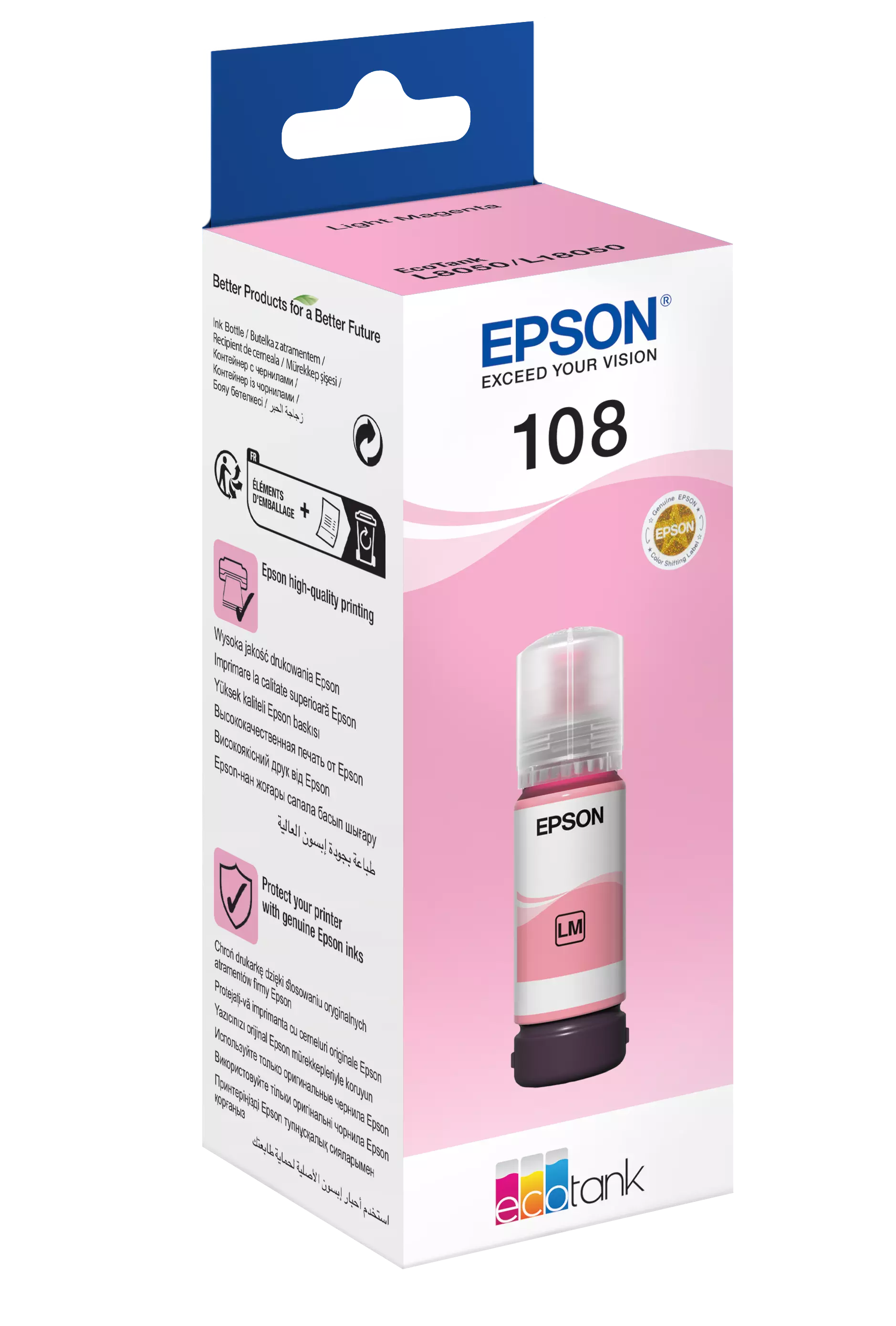 108 EcoTank Light Magenta ink bottle (70 ml)