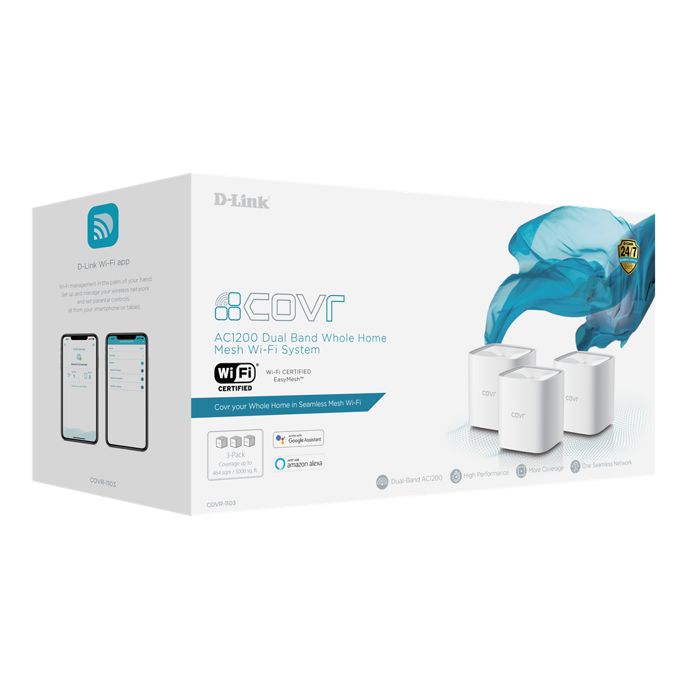 AC1200 Dual Band Seamless Mesh Wi-Fi System (3 Pack)
