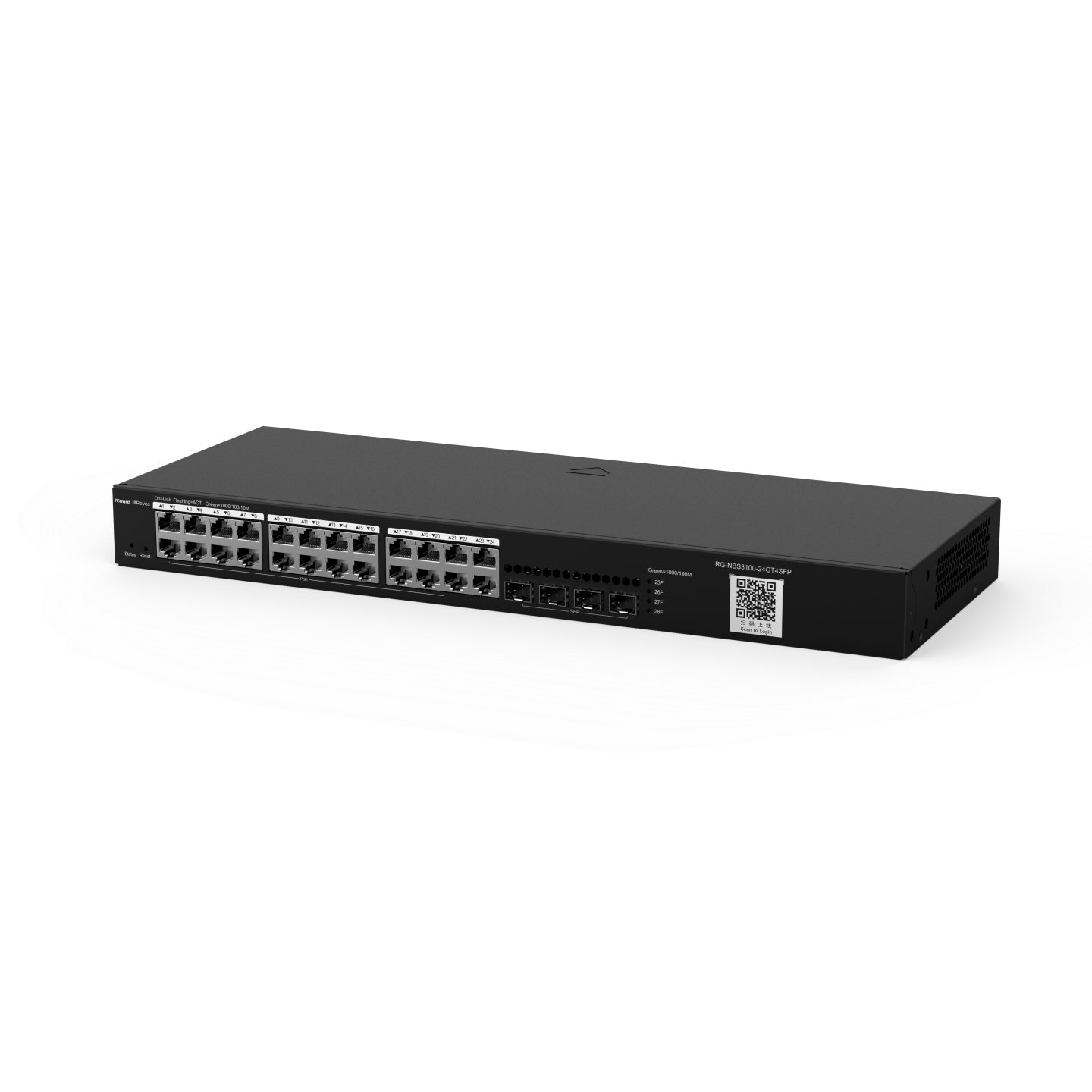 Ruijie Reyee RG-NBS3100-24GT4SFP 28-Port Gigabit Layer 2 Cloud Managed Non-PoE Switch