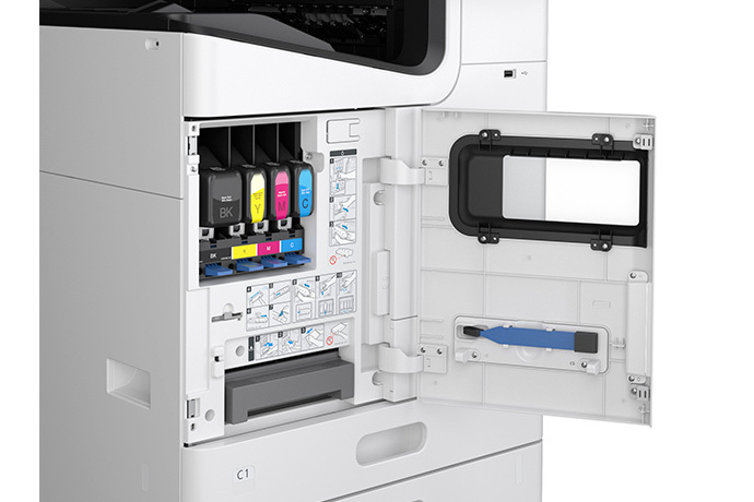 Epson WorkForce Enterprise AM-C5000 Color Multifunction Printer+ Epson Cabinet for AMC Series+ Epson Maintenance Box for AM-C4000/5000/6000
