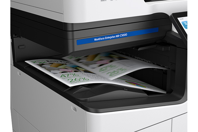 Epson WorkForce Enterprise AM-C5000 Color Multifunction Printer+ Epson Cabinet for AMC Series+ Epson Maintenance Box for AM-C4000/5000/6000
