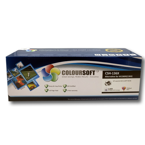 HP 136X (W1360X) Jumbo Toner | ColourSoft Compatible