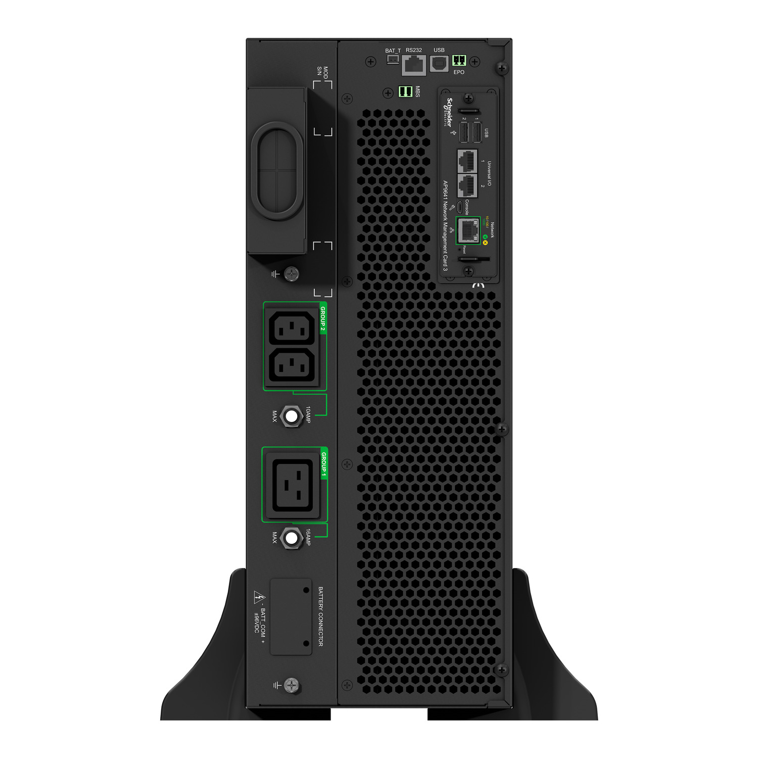 APC Smart-UPS On-Line, 6kVA/6kW, Rack/Tower, 230V, 2x IEC C13 + 1x IEC C19 + Hard wire outlets, Network Card, w/o rail kit
