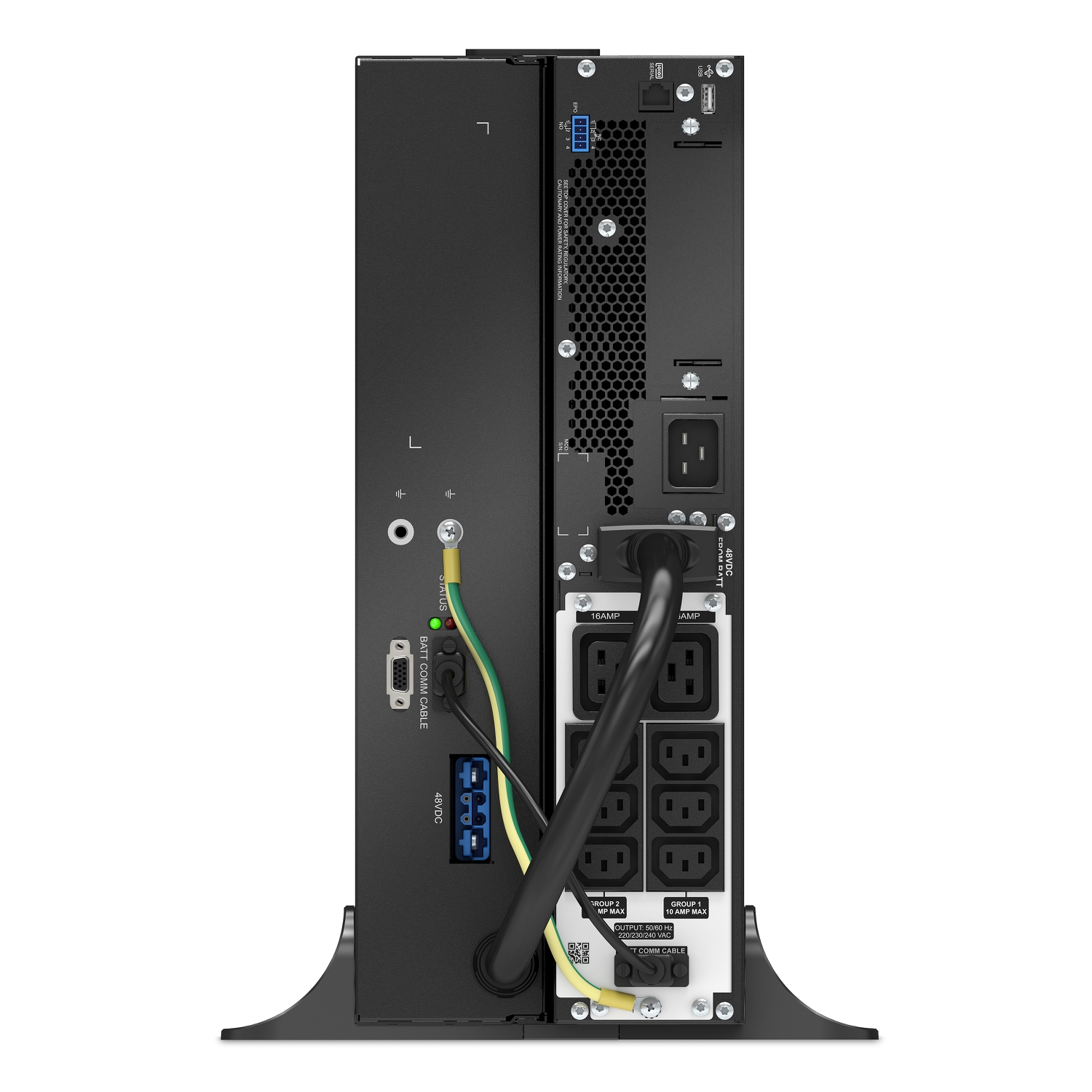APC Smart-UPS On-Line, 3kVA/2.7kW, Tower, 230V, 8x C13+2x C19 IEC outlets, SmartSlot, Extended runtime, W/O rail kit
