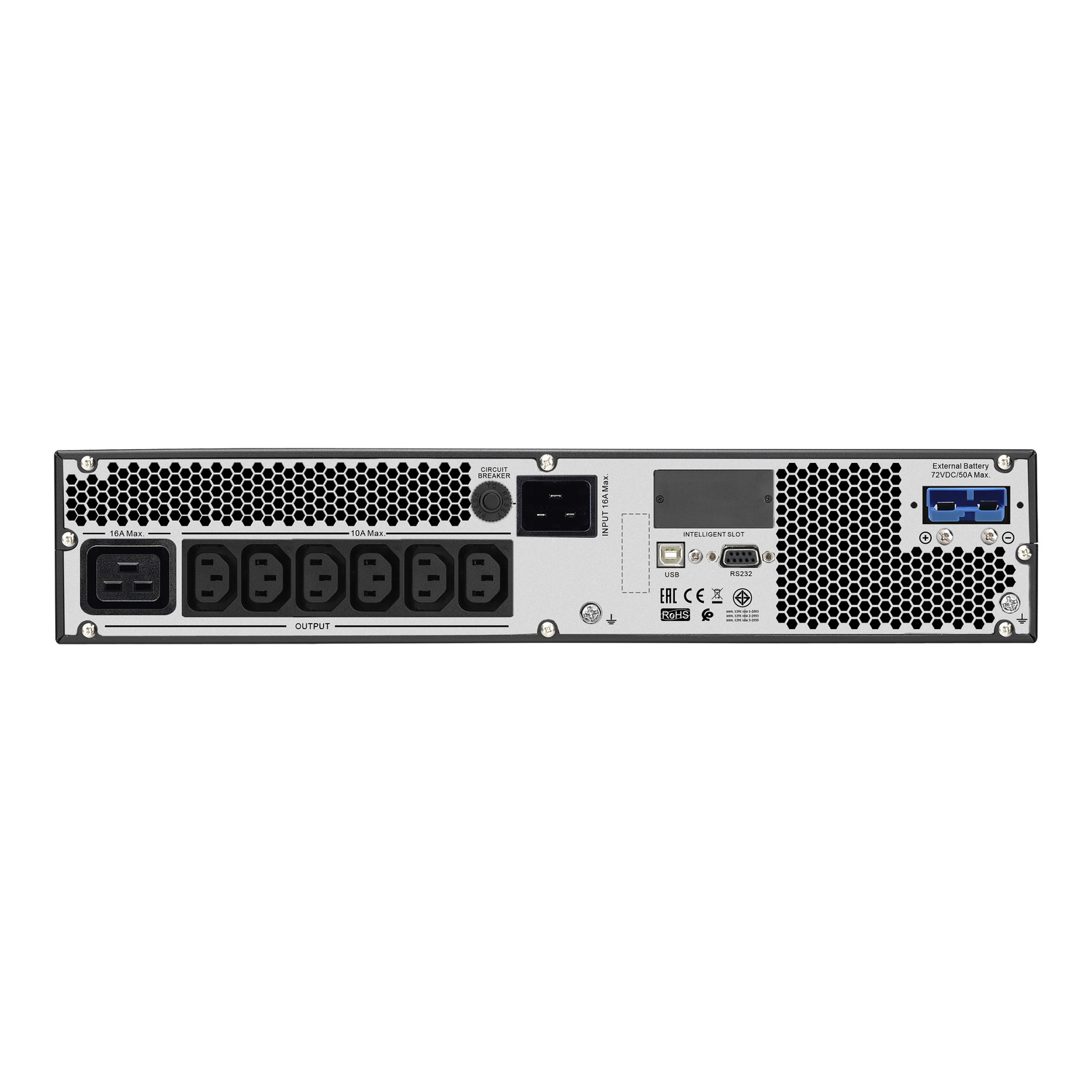 APC Easy UPS On-Line, 3kVA/2400W, Rackmount 4U, 230V, 6x IEC C13 + 1x IEC C19 outlets, Intelligent Card Slot, LCD, Extended Runtime, W/ rail kit