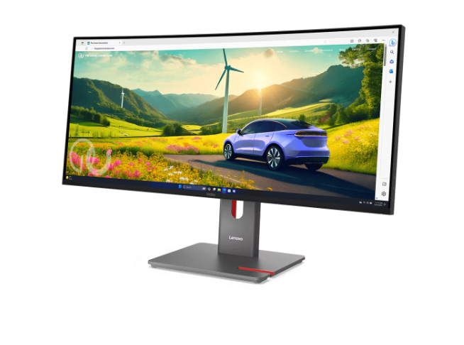 LENOVO ThinkVision P34WD-40 34" Curved UWQHD USB-C Docking Monitor