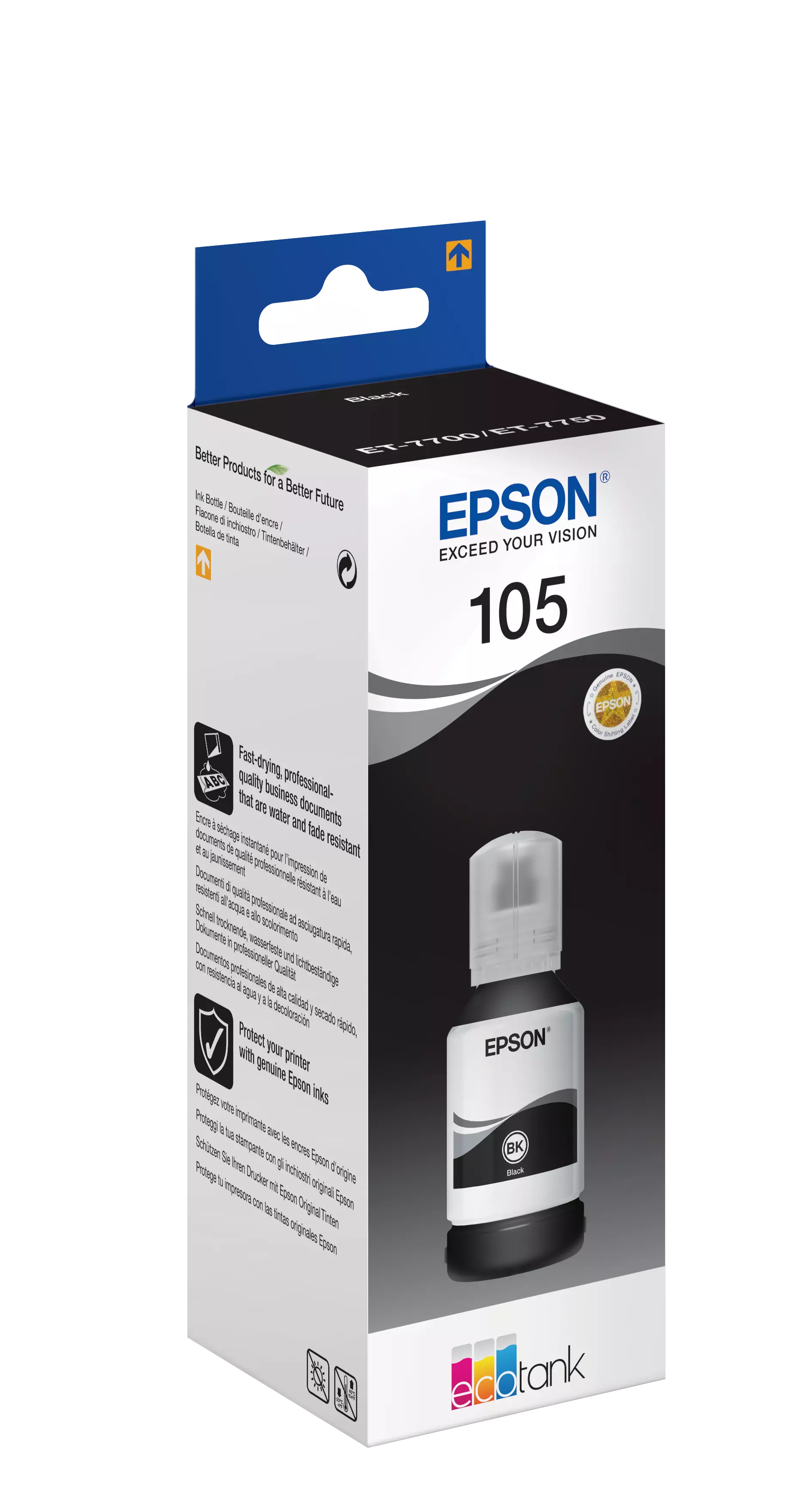 105 EcoTank Pigment Black ink bottle (140 ml)
