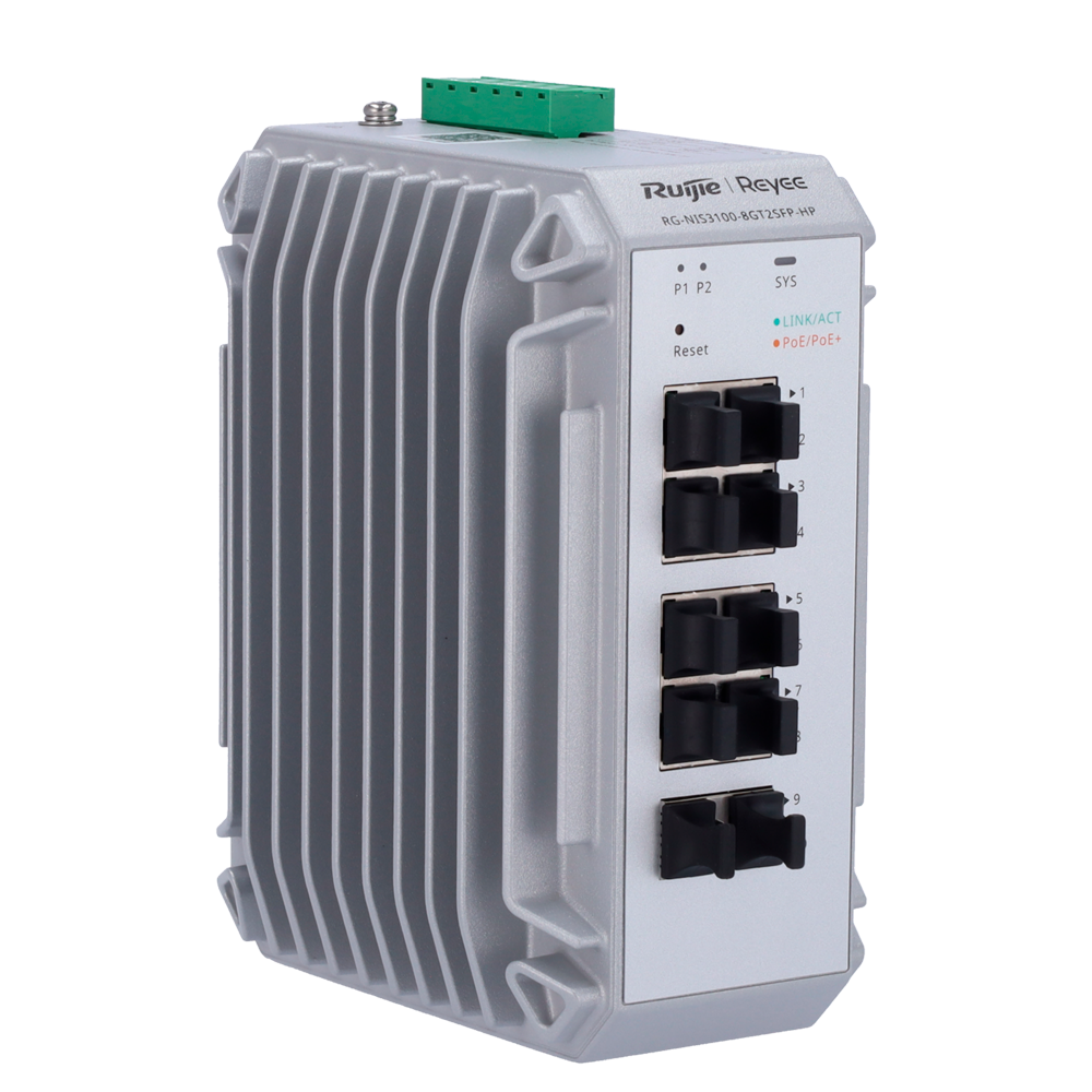 Ruijie Reyee RG-NIS3100-8GT2SFP-HP 10-Port Gigabit Layer 2 Industrial Managed PoE Switch