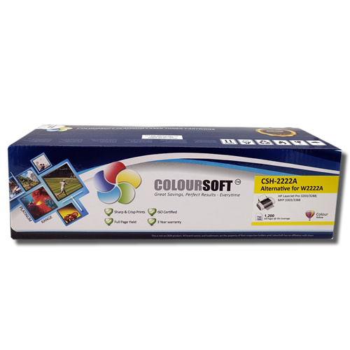 HP 222A (W2222A) Yellow ColourSoft Compatible LaserJet Toner Cartridge