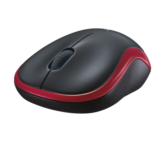 Logitech M185 Wireless Mouse - Red - 910-002237