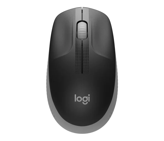 Logitech M190 Full-Size Wireless Mouse in Mid Grey