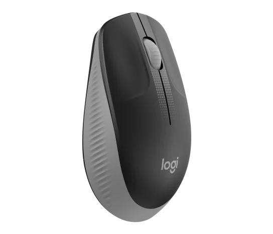 Logitech M190 Full-Size Wireless Mouse in Mid Grey