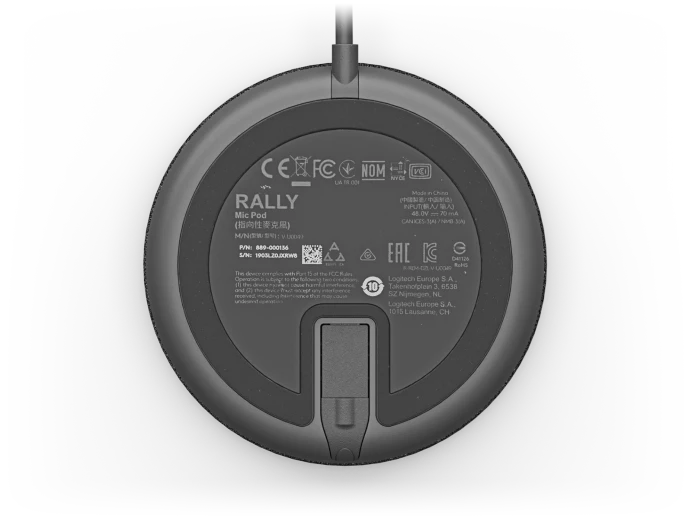Logitech Rally Mic Pod - Black