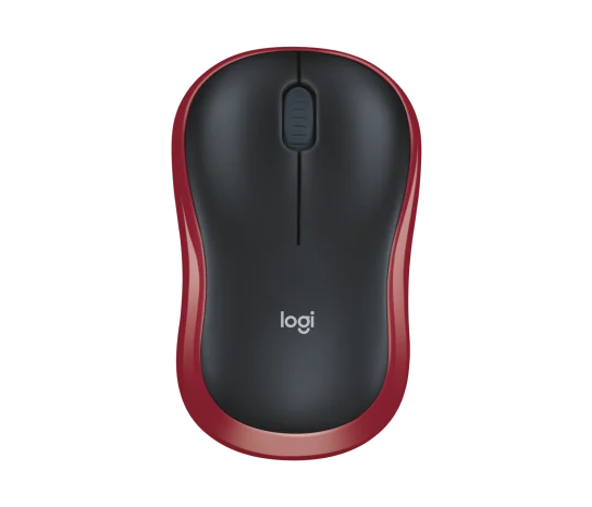 Logitech M185 Wireless Mouse - Red - 910-002237