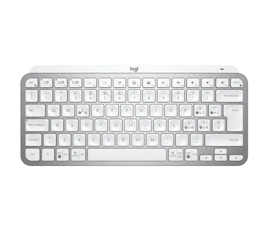 Logitech MX Keys Mini Minimalist Wireless Illuminated Keyboard - Pale Gray
