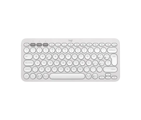 LOGITECH K380S Multi-Device Bluetooth Keyboard - TONAL WHITE - US INTL